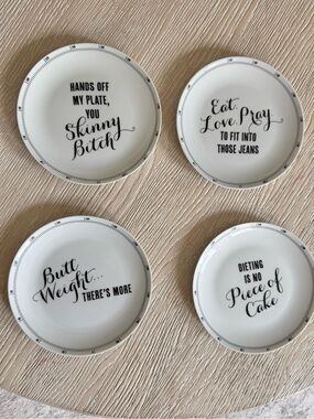 Z Gallerie Weight for Dessert Porcelain Plates, set of 4